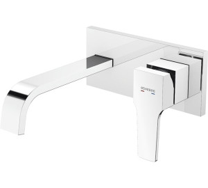 Built-in wash-basin mixer 16 cm spout Chromed Kenjo